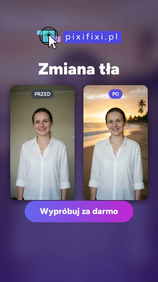 Jak zmienić tło zdjęcia w PixiFixi — krok po kroku