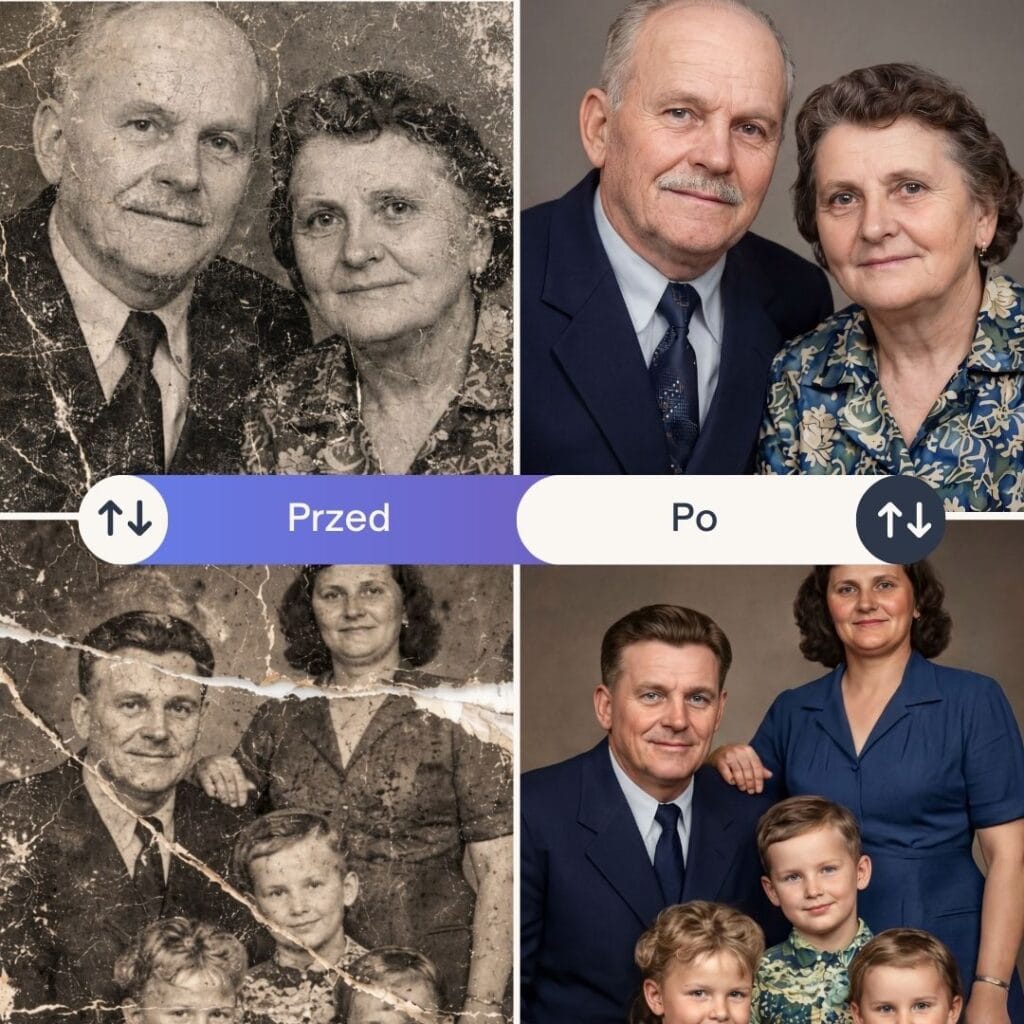 Renowacja i odzyskiwanie starych zdjęć jednym kliknięciem z AI!