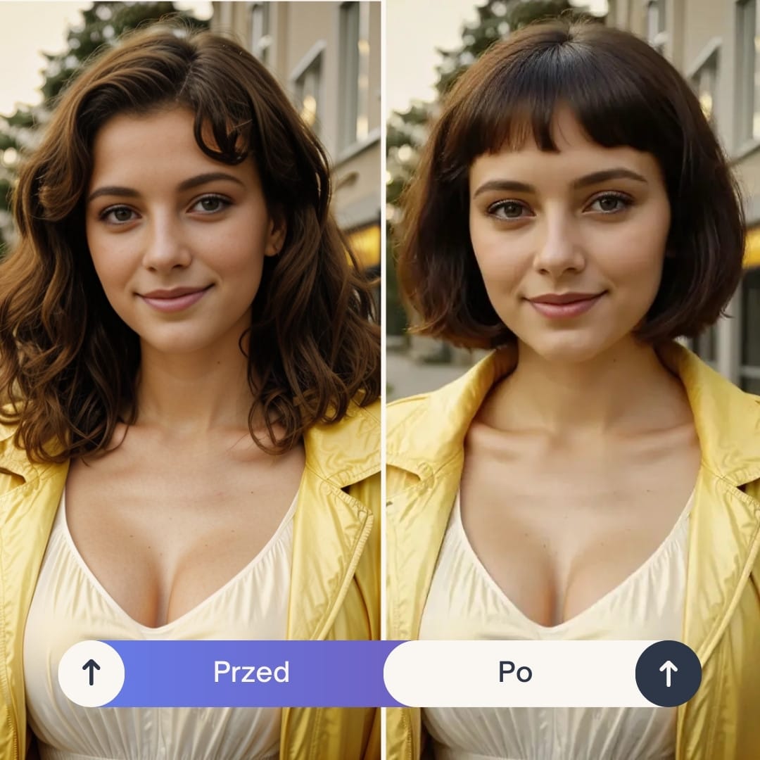Zmiana fryzury z PixiFixi AI: szybka symulacja nowego wyglądu