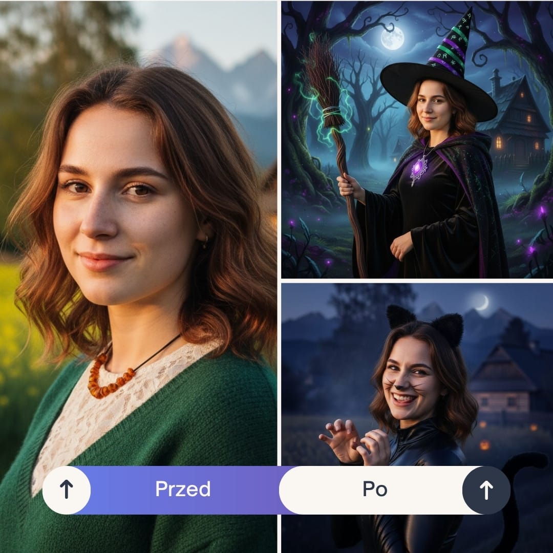 Jak przerobić swoje zdjęcie na Halloween 2025 z PixiFixi AI – pomysły na stylizacje i makijaż