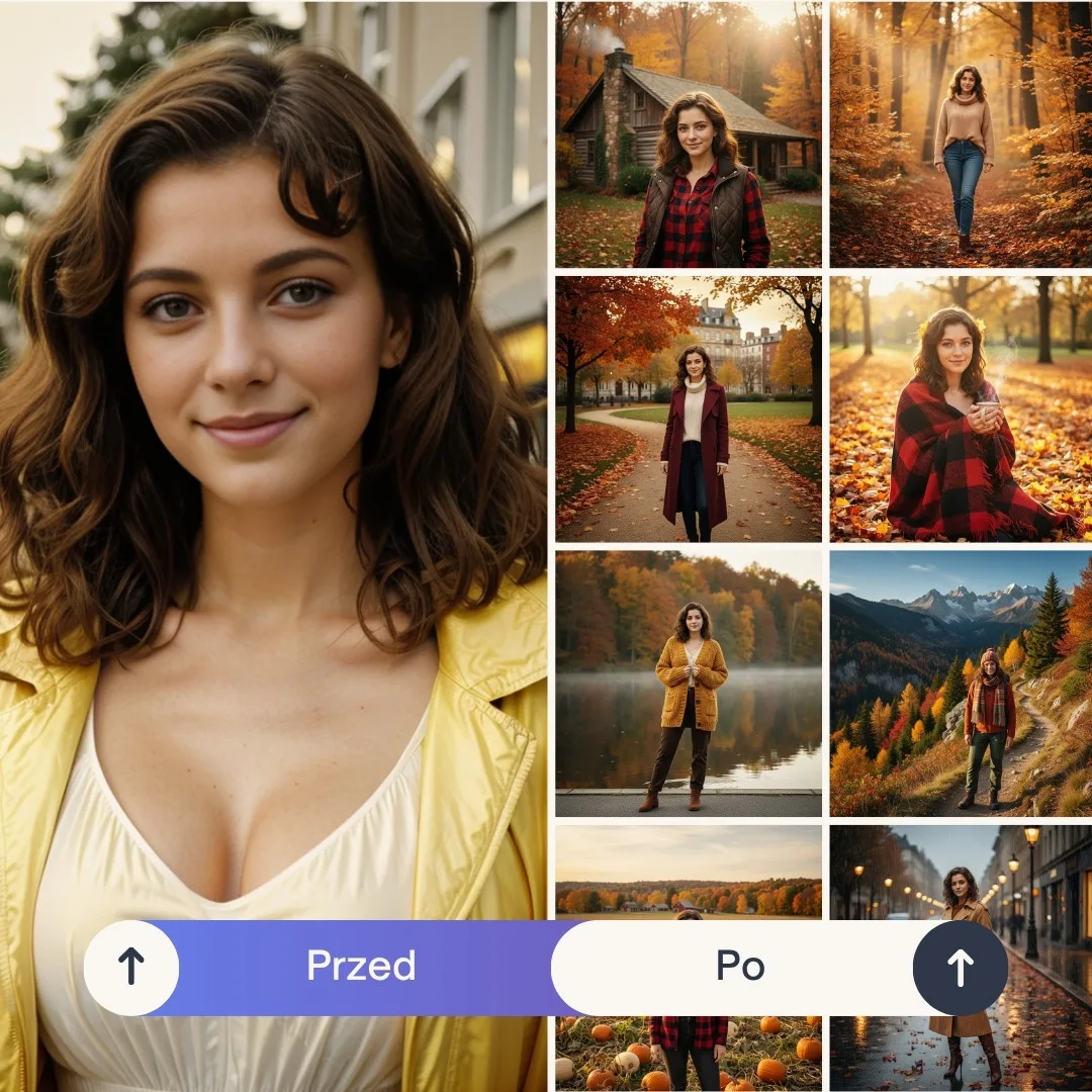 Jesienna sesja zdjęciowa z PixiFixi AI