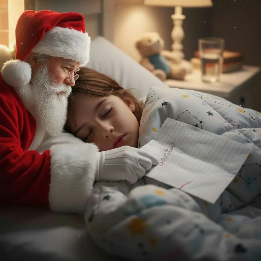 Święty Mikołaj zabiera list od dziecka – jak stworzyć to zdjęcie w PixiFixi (popularny trend 2025)