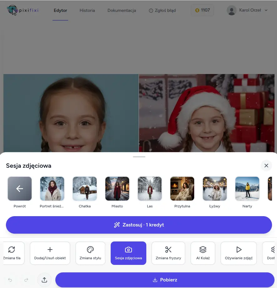 Zimowa sesja zdjęciowa