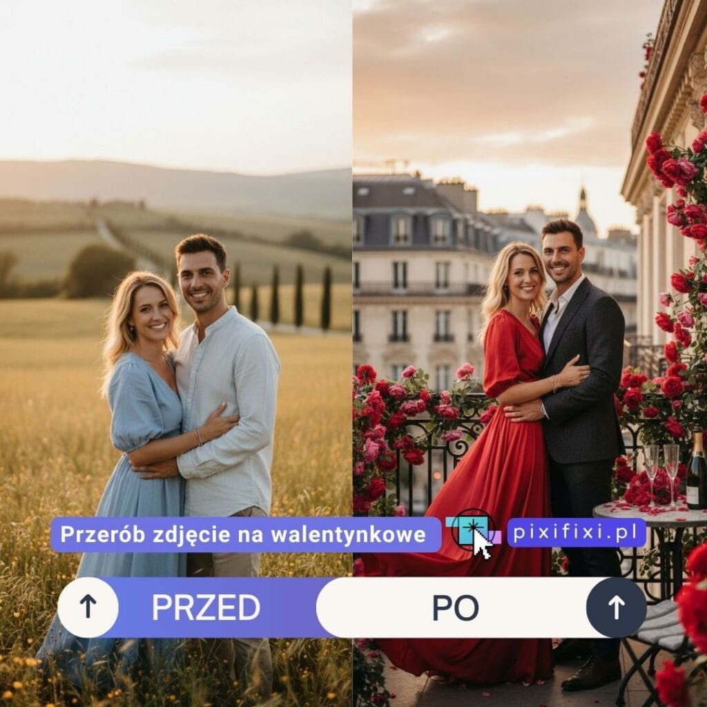 Dzień Zakochanych 2026 w PixiFixi - Przerób zdjęcie z AI