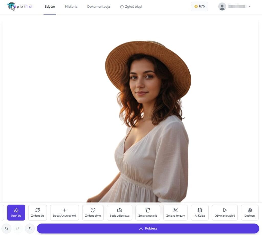 Usuwanie tła online w PixiFixi – instrukcja krok po kroku